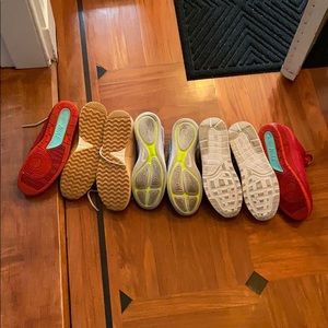 4 pairs of shoes, Nike, Jordan, End moccasins,